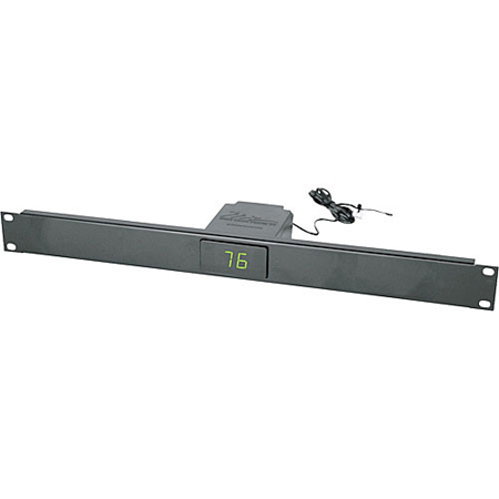 T1P Middle Atlantic 1 Space (1 3/4 Inch) Panel with 1 Temperature Decora, Black Powder Coat Finish