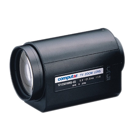 T21Z5816MS-CS Computer CS Mount 1/3" 5.8-121mm F1.8 21X Motorized Zoom 3 Motors with Spot