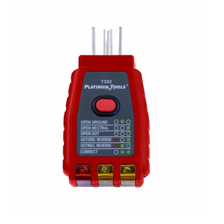 T302C Platinum Tools GFCI Socket Tester