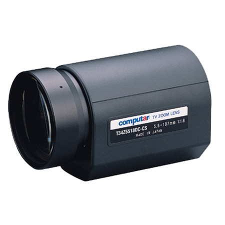 T34Z5518DC Computar 1/3" CS-Mount 5.5-187mm Motorized Zoom F/1.8 Mini Connector Video DC Auto Iris Lens