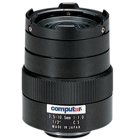 T3Z3510CS Computar 1/3" 3.5-10.5mm f1.0 Vari-Focal Manual Iris CS-Mount Lens