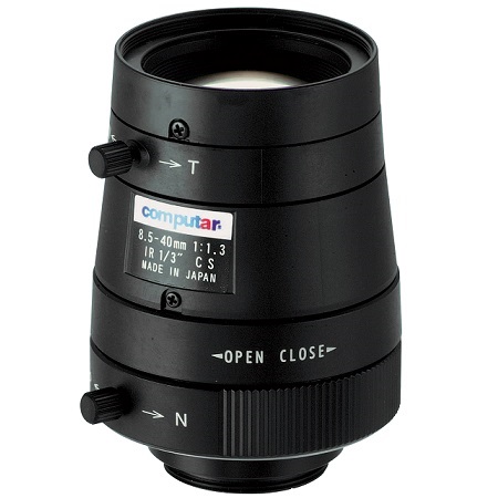 T5Z8513CS-IR Computar CS-Mount 8.5-40mm Vari-focal F/1.3 IR-corrected Manual Iris Lens