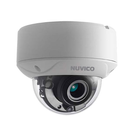 TCH-5M-OV21 Nuvico 2.7~13.5mm Motorized 20FPS @ 5MP Indoor/Outdoor IR Day/Night Vandal Dome HD-TVI/HD-CVI/AHD Security Camera 12VDC/24VAC