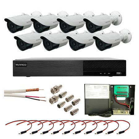 Nuvico Xcel Prepackaged HD-TVI Video Surveillance System Kits 