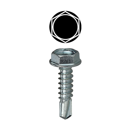 TEKHW1034 L.H. Dottie 10 X 3/4 Hex Washer Head Self Drilling Screws - Pack of 100