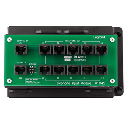 TM1045 Legrand On-Q 10-way RJ45 Telephone Module with RJ31X