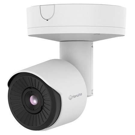 TNO-C3022TRA Hanwha Techwin 6.6mm 8FPS @ 384 x 288 Outdoor Bullet Uncooled Thermal IP Radiometric Security Camera 12VDC/POE