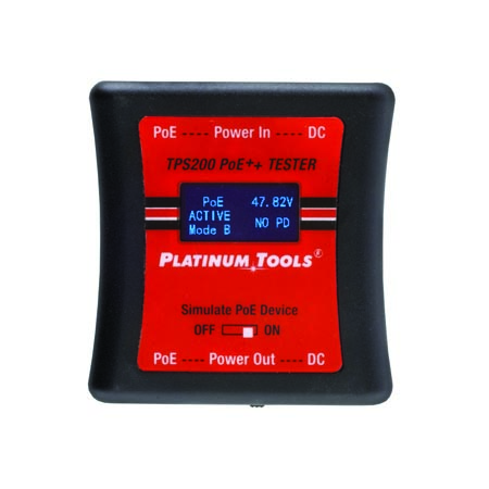 TPS200C Platinum Tools PoE++ Tester for Type 3 PoE and DC Up to 56v/280W