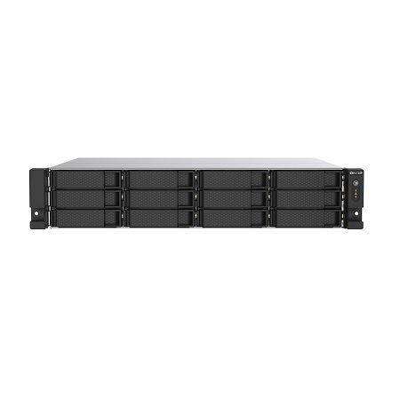 TS-1273AU-RP-8G-US QNAP 12 Bay Rackmount NAS/iSCI/IP-SAN 2.2GHz AMD Ryzen Embedded V1500B Quad-core 8GB RAM - No HDD