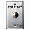 Show product details for TS-12ENTER Alarm Controls UL3/4" Diameter Metal Push Button DPDT 4A Momentary Continuous Contacts "PUSH TO EXIT" Single Gang Stainless Steel Plate