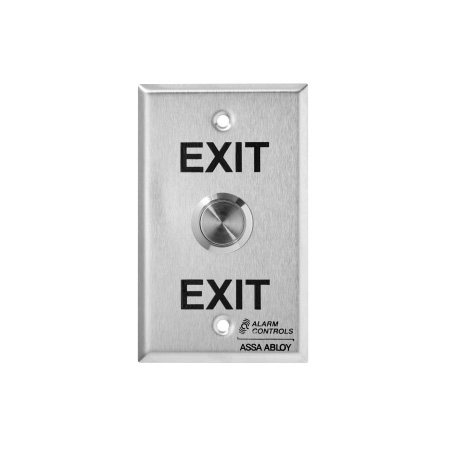 TS-23 Alarm Controls Weather-proof DPDT Single Gang Momentary Exit Button - Stainless Steel