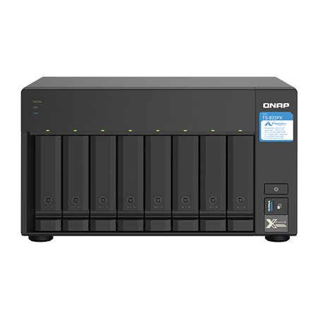 TS-832PX-4G-US QNAP 8-Bay NAS 1.7GHz Alpine AL-324 Quad-core 4GB RAM - No HDD
