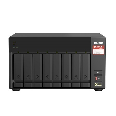 TS-873A-8G-US QNAP 8-Bay Desktop NAS 2.2 GHz AMD Ryzen Embedded V1500B quad-core 8GB RAM - No HDD