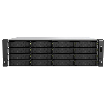 TS-h1677AXU-RP-R7-32G-US Qnap 16-Bay Rackmount NAS 5.3 GHz AMD Ryzen 7 7000 Series 8-Core/16-Thread Processor 32 GB RAM - No HDD