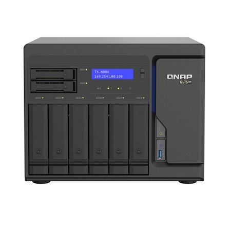 [DISCONTINUED] TS-H886-D1622-16G-US QNAP 8 Bay Desktop NAS 2.6GHz Intel Xeon D-1622 Quad-core 16GB ECC RAM - No HDD