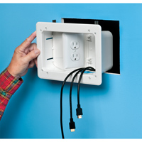 TVB712BK Arlington Industries 2-Gang TV Bridge II Kit w/ Angled Power Box