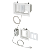 TVB712BK Arlington Industries 2-Gang TV Bridge II Kit w/ Angled Power Box