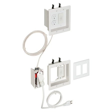 TVBRA2K Arlington Industries 2-Gang Power/Low-Voltage TV Bridge II Kit
