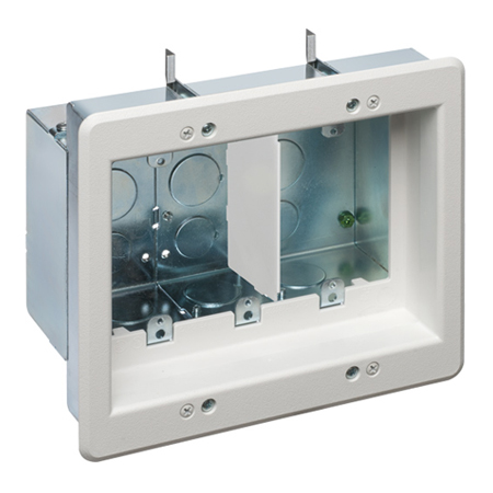 TVBS507 Arlington Industries 3-Gang Steel Recessed TV Box