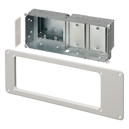 TVBS613 Arlington Industries 4-Gang Steel Recessed TV Box for Power and Low Voltage