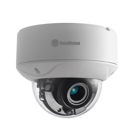 TVIHD5VD-21M-W Rainvision 2.7~13.5mm Motorized 20FPS @ 5MP Indoor/Outdoor IR Day/Night Vandal Dome HD-TVI/HD-CVI/AHD/Analog Security Camera 12VDC/24VAC - White