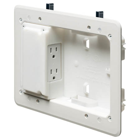 Arlington Specialty Boxes Low Profile TV Box for Shallow Wall Depths