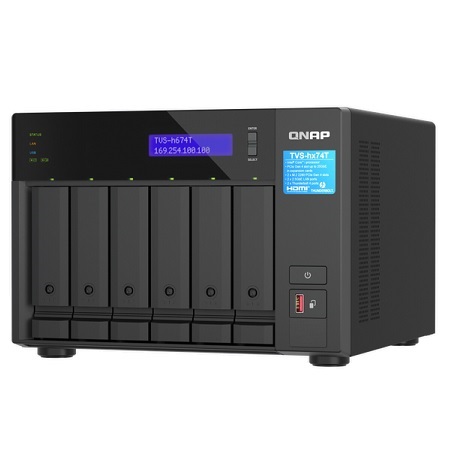 TVS-h674T-i5-32G-US QNAP 6-Bay Desktop NAS 4.4 GHz Intel Core i5-12400 6-core/12-thread 32GB RAM - No HDD