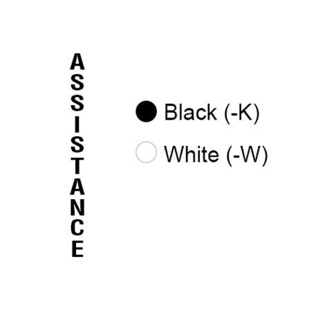 TW-ASK Aiphone Tower Asisstance Label - Black