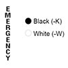 Show product details for TW-EMK Aiphone Tower Emergency Label - Black