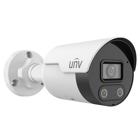 IPC2128SE-ADF28KM-WL-I0 Uniview Prime III Series 2.8mm 30FPS @ 8MP Outdoor White Light Day/Night WDR Bullet IP Security Camera 12VDC/PoE