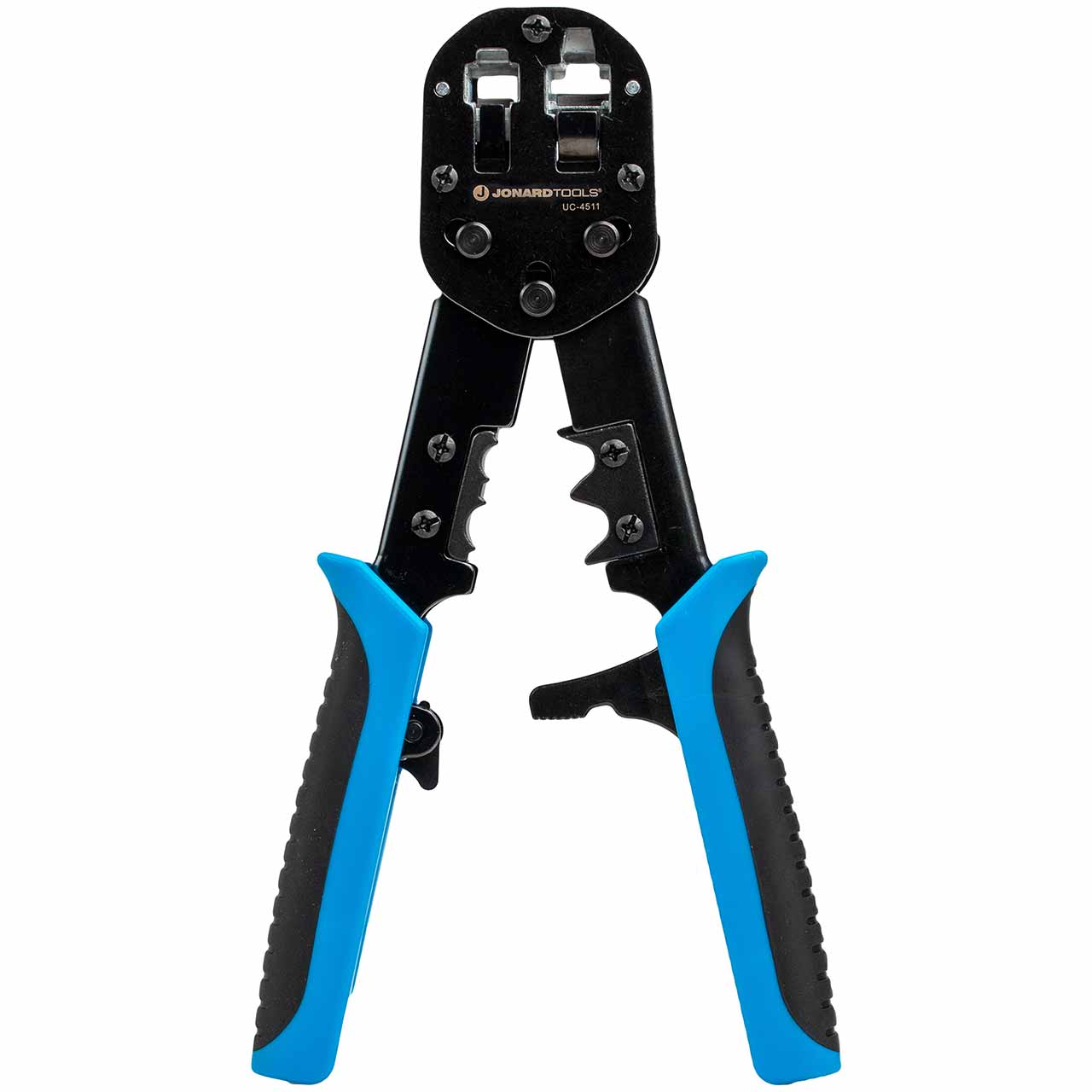 UC-4511 Jonard Tools RJ45 & RJ11/12 Modular Pass-through Crimper with Tail Crimping Slots