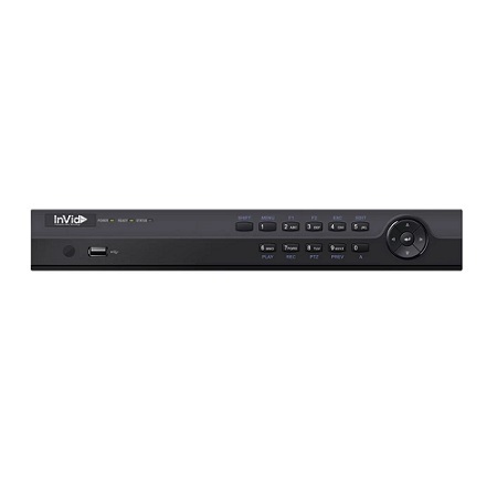 UD5A-16 InVid Tech 16 Channel HD-TVI/HD-CVI/AHD/Analog + 8 Channel IP DVR 128FPS @ 8MP - No HDD