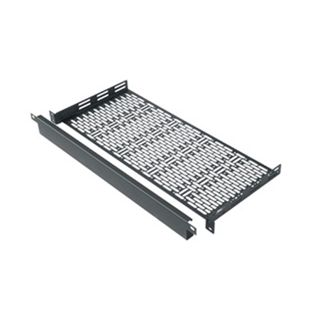 UFA-8-F1 Middle Atlantic 1 Space Universal Face After Shelf, 8 Inch Deep with 1 Space Flanged Blank Panel, Powder-Coat Finish