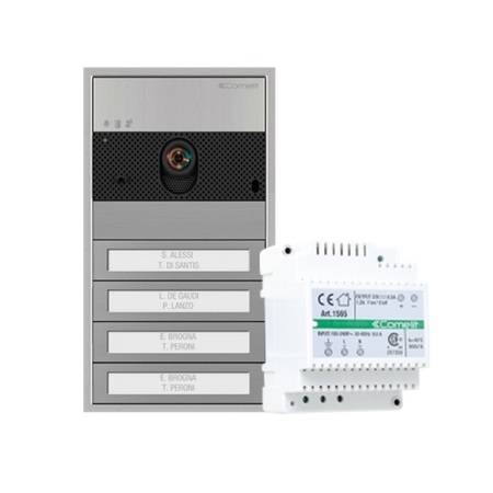 UMV4S Comelit Ultra Video Surface Kit 2 Wires 4 Buttons