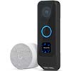 Show product details for UVC-G4-Doorbell-Pro-PoE-Kit Ubiquiti Doorbell G4 Pro PoE Kit 30fps @ 1600 x 1200 Outdoor IR Doorbell Security Camera and Chime PoE - Black