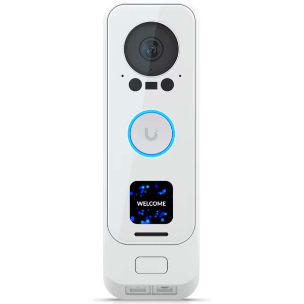 UVC-G4-Doorbell-Pro-White Ubiquiti Doorbell G4 Pro 30fps @ 1600 x 1200 Outdoor IR Doorbell Security Camera Built-in WiFi 16-24VAC / USB-C 5VDC - White
