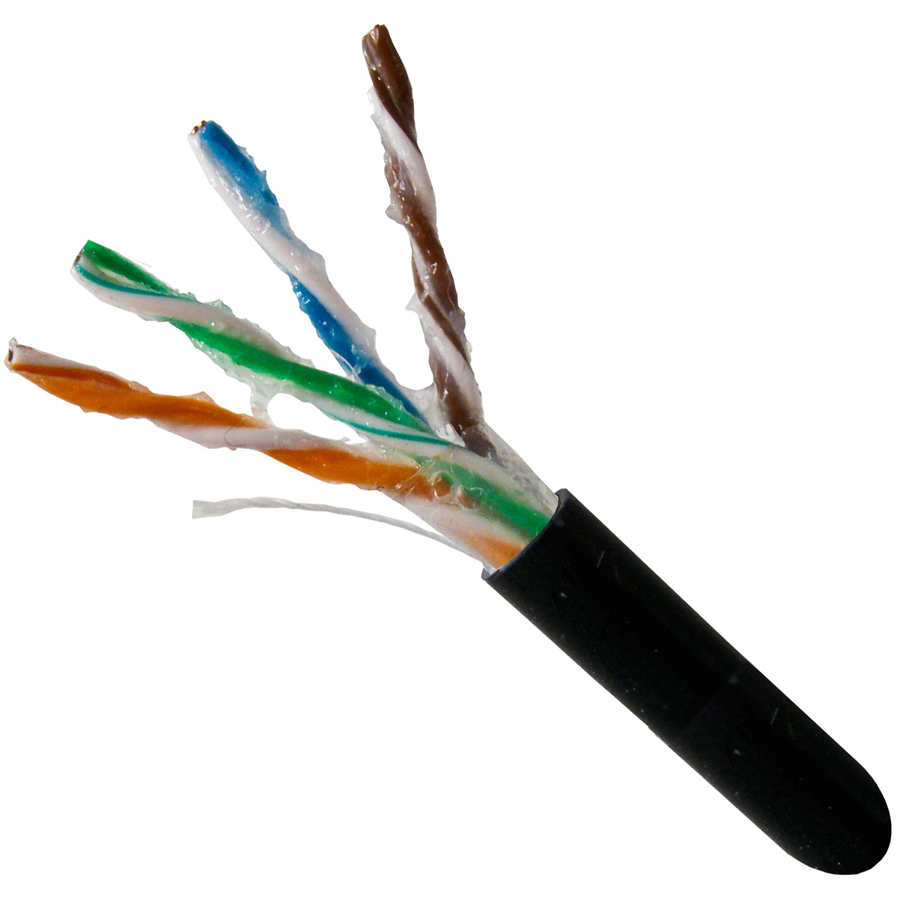 059-485/CMXF Vertical Cable 059-485 Series 24 AWG 4 Unshielded Twisted Pair Solid Bare Copper CMXF Non-Plenum Cat5e Cable - 1000' Pull Box - Black