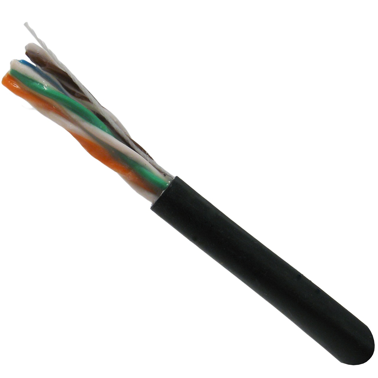 059-489/WS/CMXF Vertical Cable 059-489 Series 24 AWG 4 Unshielded Twisted Pair Solid Bare Copper CMXF Non-Plenum Cat5e Cable - 1000' Wooden Spool - Black