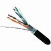 Show product details for 059-494/WS/CWT Vertical Cable 059-494 Series 24 AWG Shielded 4 Twisted Pair Outdoor Dual Solid Bare Annealed Copper Non-plenum Cat5e Cable - 1000' Wooden Spool - Black