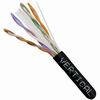Show product details for 060-487/BK Vertical Cable 060-487 Series 23 AWG 4 Unshielded Twisted Pair Solid Bare Copper CMR Non-Plenum Cat6 Cable - 1000' Pull Box - Black