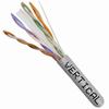 060-490/GY Vertical Cable 060-490 Series 23 AWG 4 Unshielded Twisted Pair Solid Bare Copper CMR Non-Plenum Cat6 Cable - 1000' Pull Box - Gray