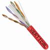 060-492/RD Vertical Cable 060-492 Series 23 AWG 4 Unshielded Twisted Pair Solid Bare Copper CMR Non-Plenum Cat6 Cable - 1000' Pull Box - Red