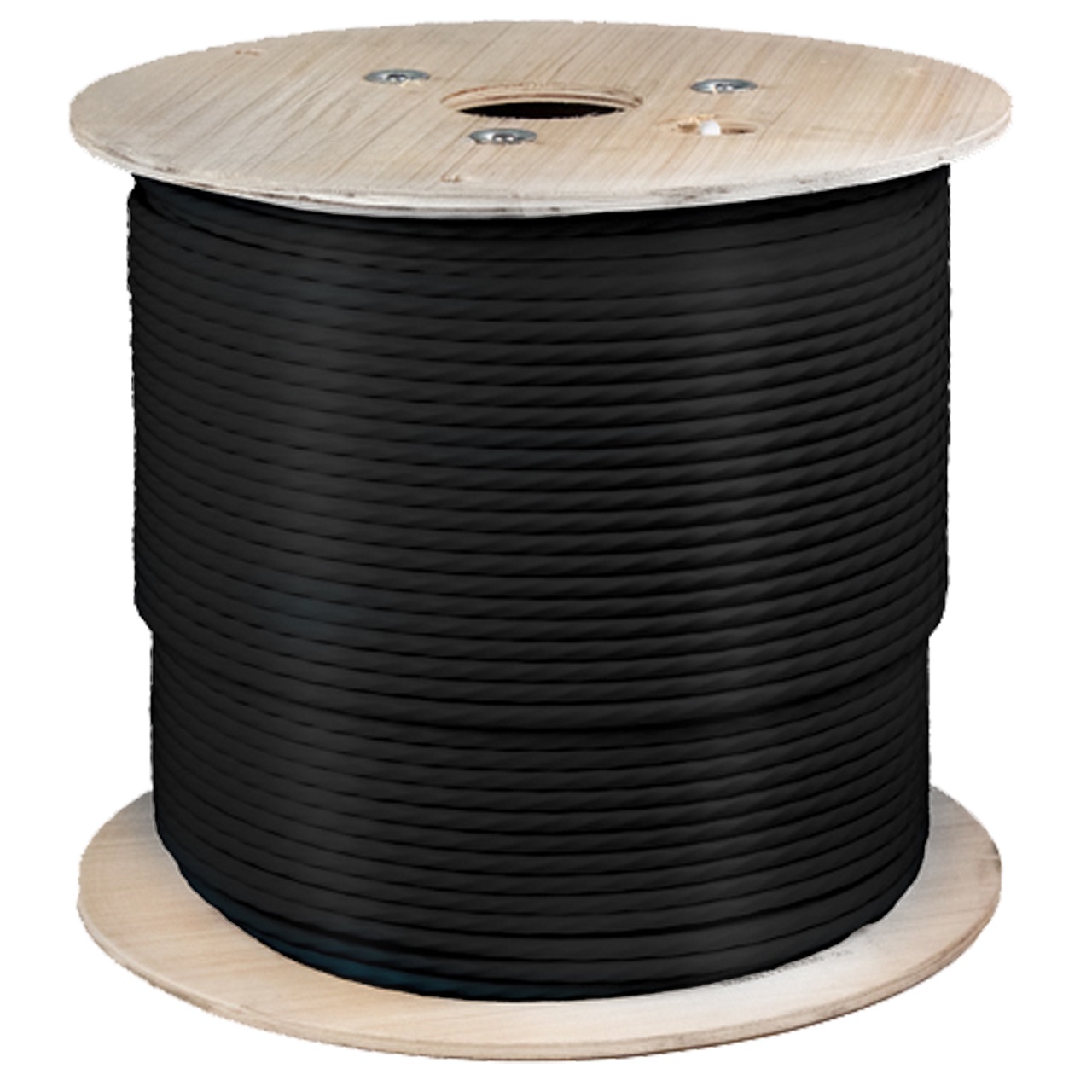 064-484/A/BK Vertical Cable 064-484 Series 23 AWG 4 Unshielded Twisted Pair Solid Bare Copper CMR Non-Plenum Cat6A Cable - 1000' Spool - Black