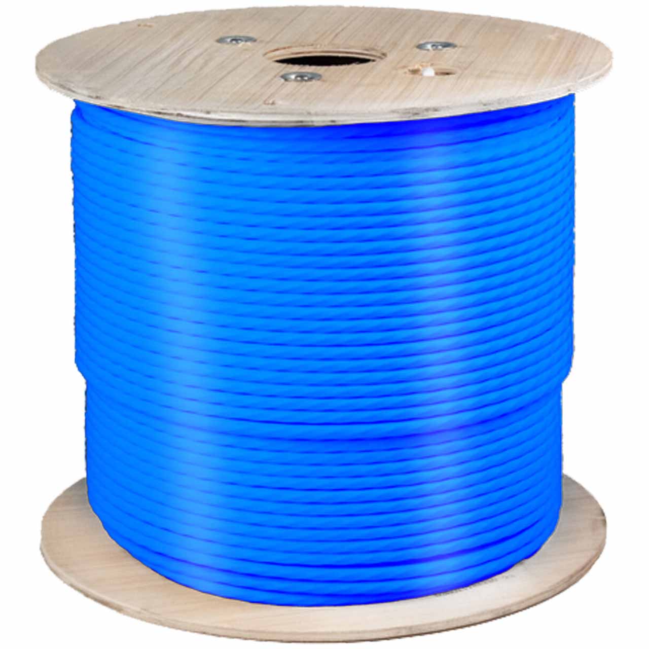 064-485/A/BL Vertical Cable 064-485 Series 23 AWG 4 Unshielded Twisted Pair Solid Bare Copper CMR Non-Plenum Cat6A Cable - 1000' Spool - Blue