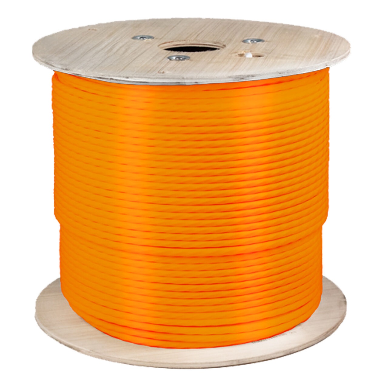 064-689/A/OR Vertical Cable 064-689 Series 23 AWG 4 Unshielded Twisted Pair Solid Bare Copper CMR Non-Plenum Cat6A Cable - 1000' Spool - Orange