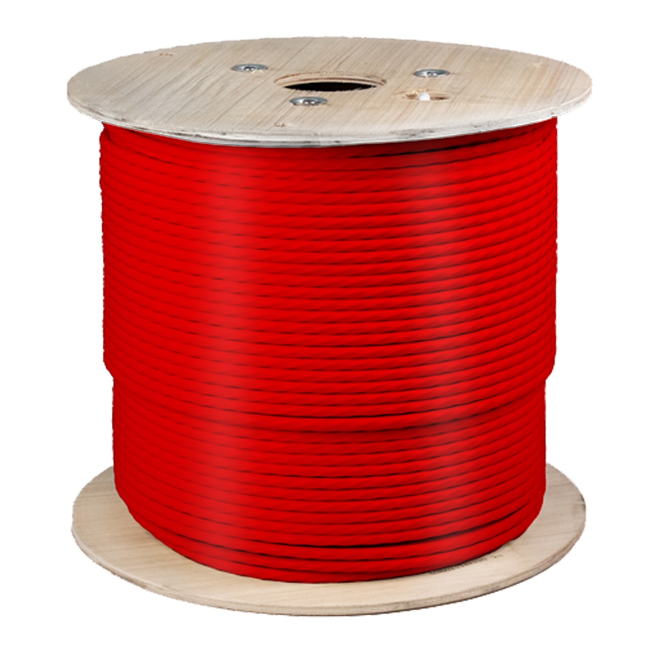 064-692/A/RD Vertical Cable 064-692 Series 23 AWG 4 Unshielded Twisted Pair Solid Bare Copper CMR Non-Plenum Cat6A Cable - 1000' Spool - Red