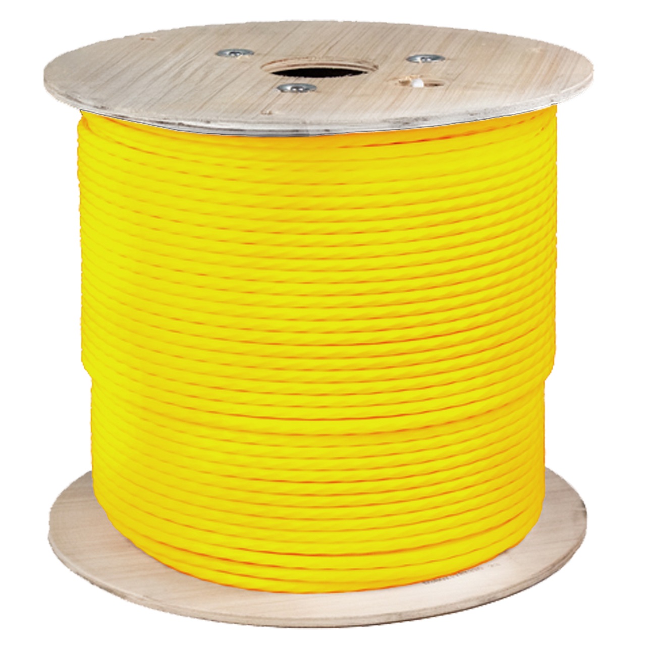 064-693/A/YL Vertical Cable 064-693 Series 23 AWG 4 Unshielded Twisted Pair Solid Bare Copper CMR Non-Plenum Cat6A Cable - 1000' Spool - Yellow