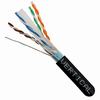 064-700/A/S/BK Vertical Cable 064-700 Series 23 AWG 4 Shielded Twisted Pair Solid Bare Copper CMR Non-Plenum Cat6A Cable - 1000' Wooden Spool - Black