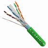 064-702/A/S/GR Vertical Cable 064-702 Series 23 AWG 4 Shielded Twisted Pair Solid Bare Copper CMR Non-Plenum Cat6A Cable - 1000' Wooden Spool - Green
