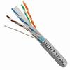 064-703/A/S/GY Vertical Cable 064-703 Series 23 AWG 4 Shielded Twisted Pair Solid Bare Copper CMR Non-Plenum Cat6A Cable - 1000' Wooden Spool - Gray